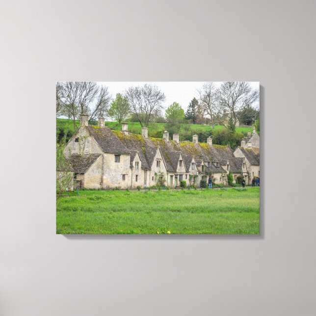 Cotswolds Bibury Arlington Row view canvas print (Front)