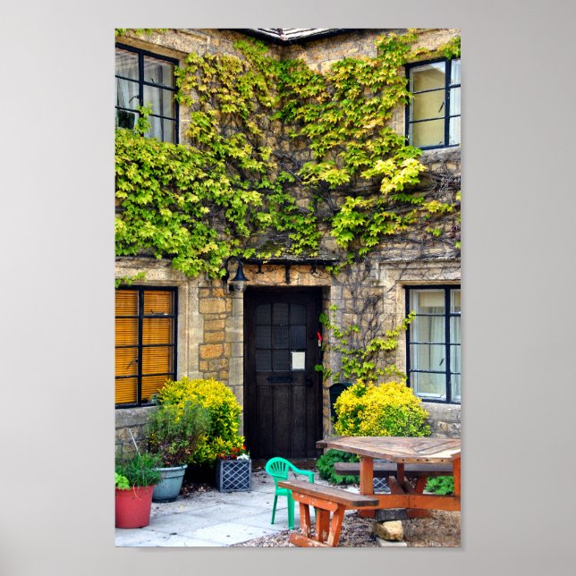 Cotswolds Cottage Bourton on the Water UK Poster (Front)