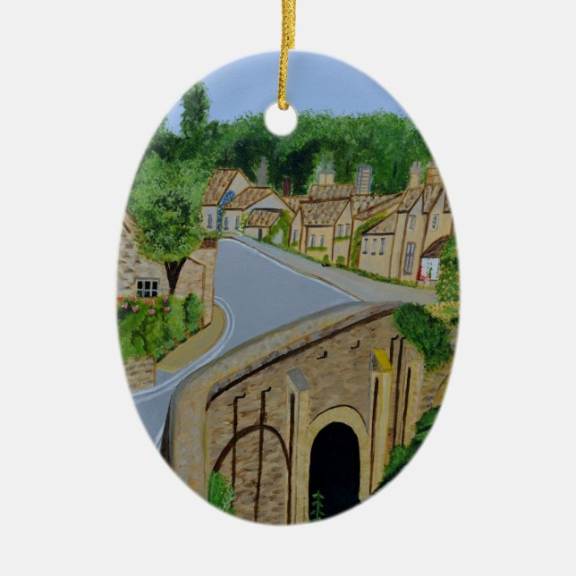 Cotswolds England Ceramic Tree Decoration (Front)