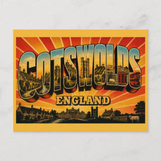 Cotswolds England Idyllic Villages Vintage Art Postcard