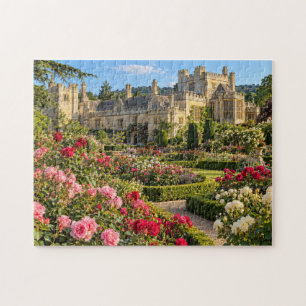 Cotswolds English Castle & Summer Rose Garden Jigsaw Puzzle