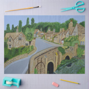 Cotswolds English Village  Tissue Paper