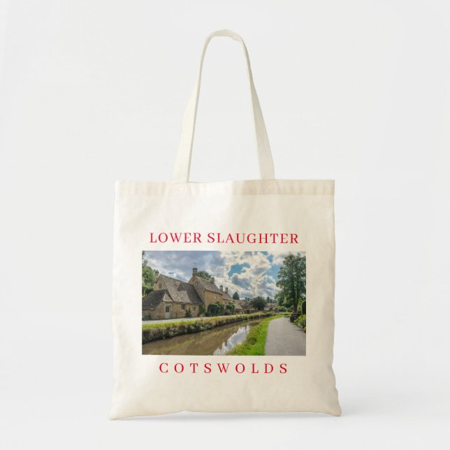 Cotswolds Lower Slaughter view tote bag (Front)