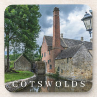 Cotswolds Lower Slaughter watermill view coasters