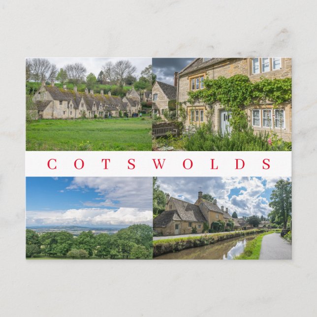 Cotswolds villages view postcard (Front)