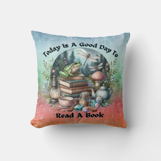 Cottagcore Woodlands, Books Cushion (Front)