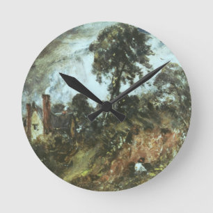 Cottage among Trees with a Sandbank, c.1830-36 (oi Round Clock