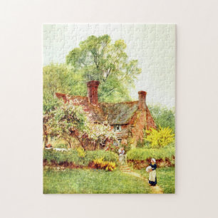 Cottage at Chiddingfold by Helen Allingham Jigsaw Puzzle