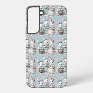Cottage Bunny Sisters Watercolor Illustration Samsung Galaxy Case
