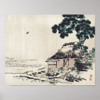 Cottage by Kōno Bairei  Poster