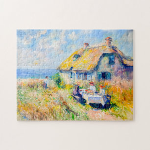 Cottage by the Sea Impressionist Artwork Jigsaw Puzzle