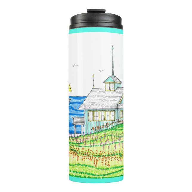 Cottage by the Sea Thermal Tumbler (Front)