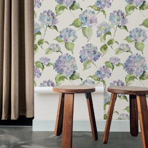 Cottage Chic Hydrangea floral french garden Wallpaper