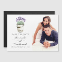 Cottage Chic Lavender Wedding Save the Date