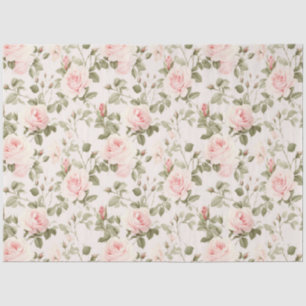 Cottage Chic Roses Series Design 1 Tissue Paper