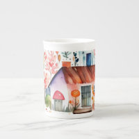 Cottage core floral countryside animals houses