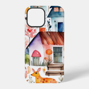 Cottage core floral countryside animals houses  iPhone 12 pro case