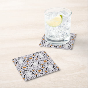 Cottage core Halloween Square Paper Coaster