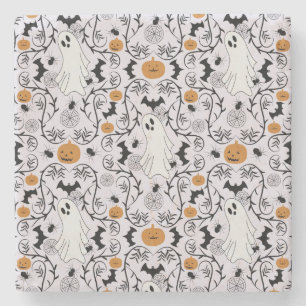 Cottage core Halloween Stone Coaster