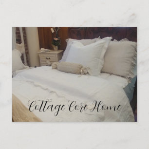 COTTAGE CORE HOME Warm Cosy Bed Home Decor Postcard