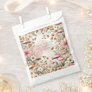 Cottage Core Mushrooms and Flowers | Thank You Favour Bags