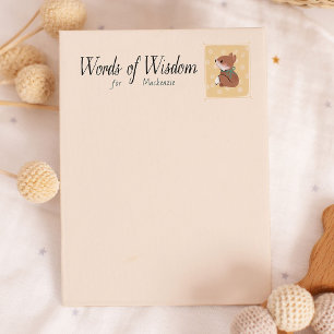 "Cottage Core Woodland" Words of Wisdom Enclosure Card