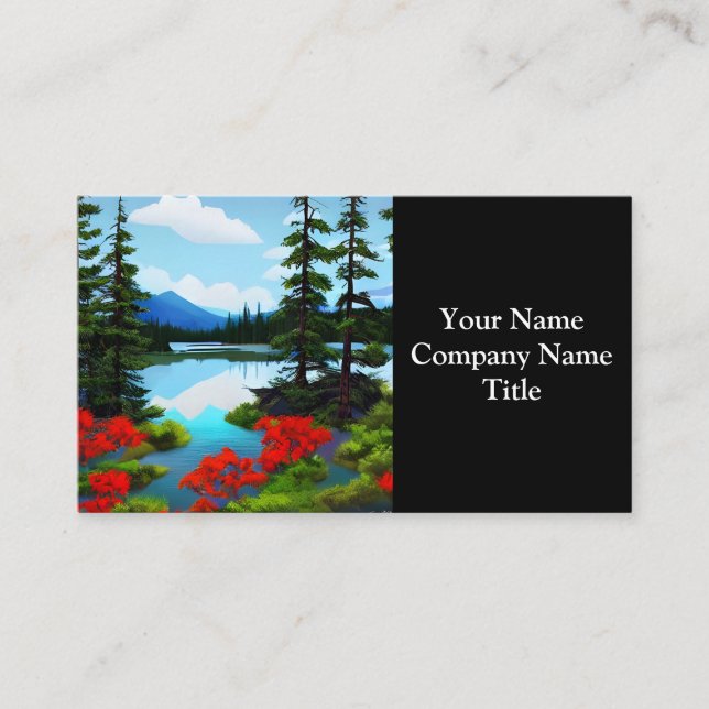 Cottage Country Lake View Business Card (Front)
