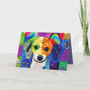 Cottage Country Quilt - Beagle Puppy Thank You Card