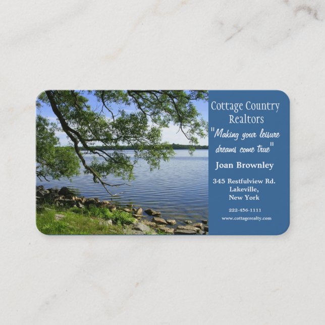 Cottage Country Realty Business-Lake View Business Card (Front)