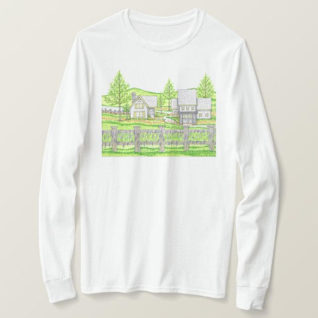 Cottage Farm Long Sleeve Tshirt (Design Front)