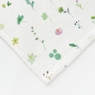 Cottage Floral Specimens Cosy Blanket