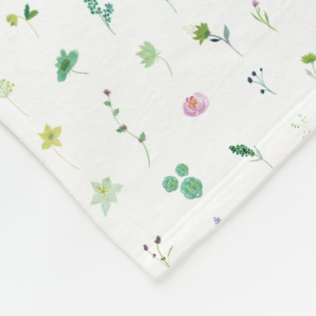 Cottage Floral Specimens Cosy Blanket (Corner)