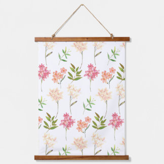 Cottage flowers traditional cosy pattern hanging tapestry