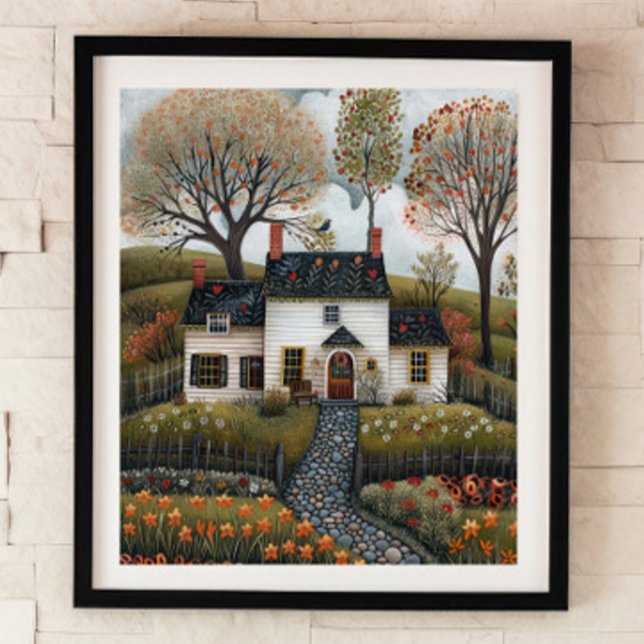 Cottage Folk Art Oil Painting Poster (Creator Uploaded)