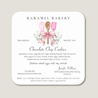 Cottage Food Law Label Utensils Cooking