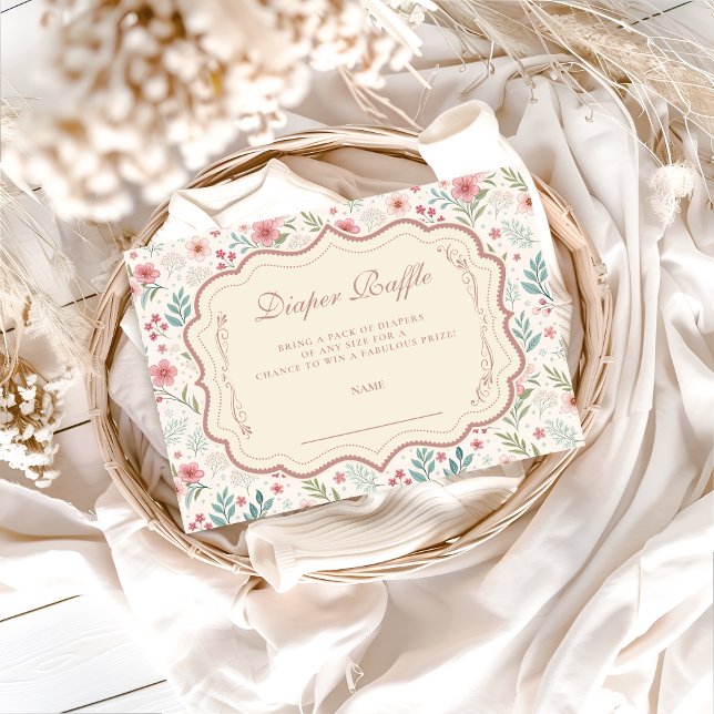 Cottage Garden Antique Diapper Raffle Enclosure Card (Creator Uploaded)