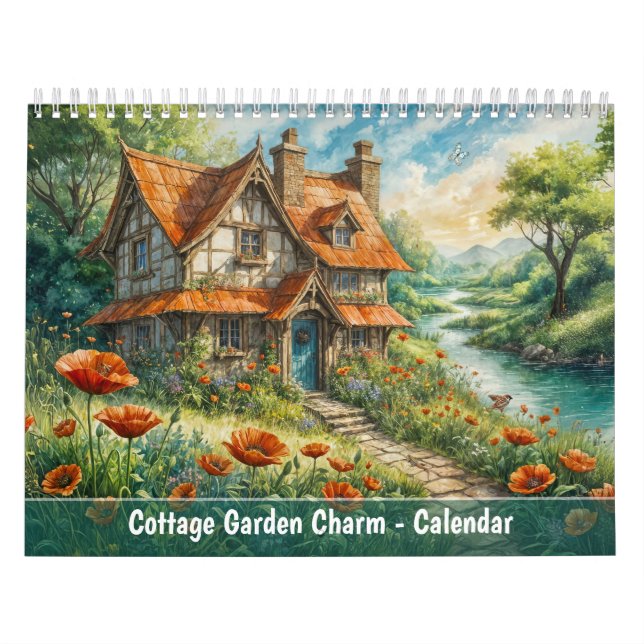 Cottage Garden Charm – Scenic Calendar (Cover)