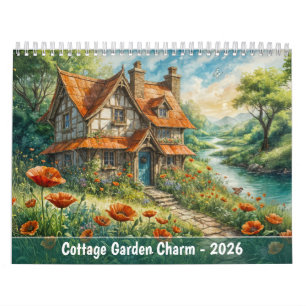Cottage Garden Charm – Scenic Calendar 2026