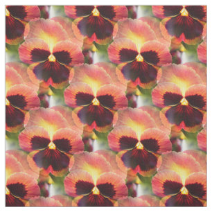 Cottage Garden Firefly Pansy - 4 inch Fabric