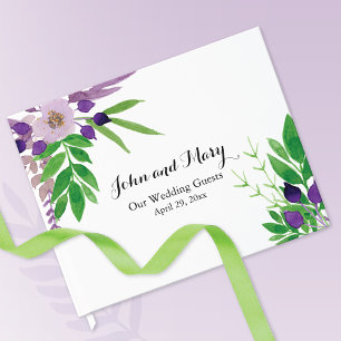 Cottage Garden Floral Wedding Guest Book