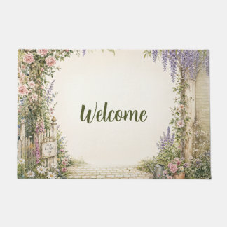 Cottage Garden Floral Welcome Doormat