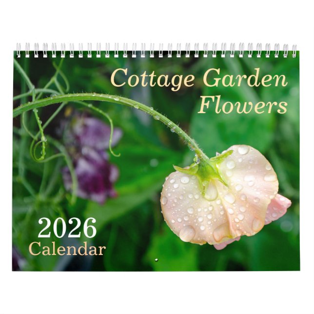 Cottage Garden Flowers 2026 Calendar (Cover)