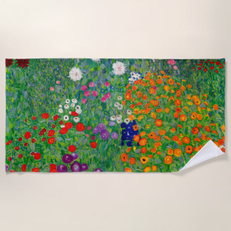 Cottage Garden Gustav Klimt Beach Towel