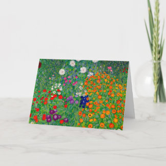 Cottage Garden Gustav Klimt Card
