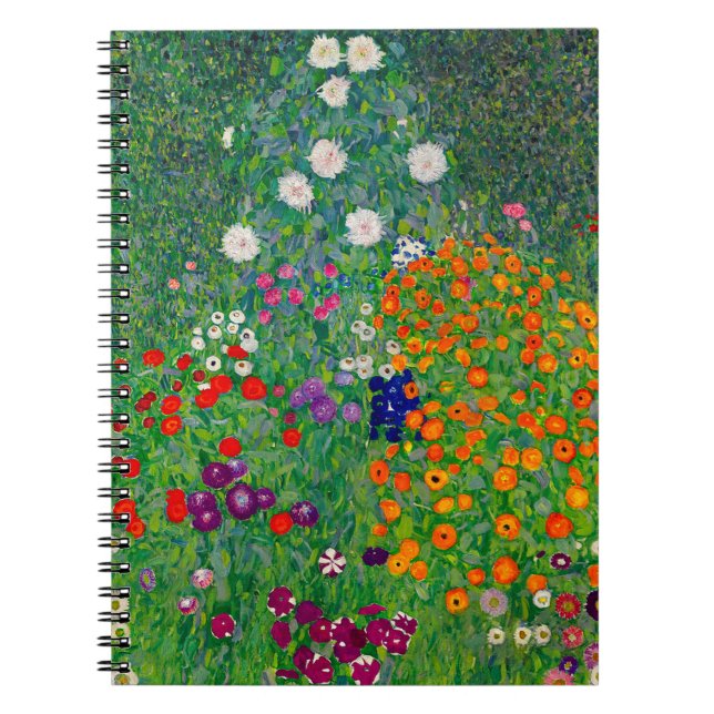 Cottage Garden Gustav Klimt Notebook (Front)
