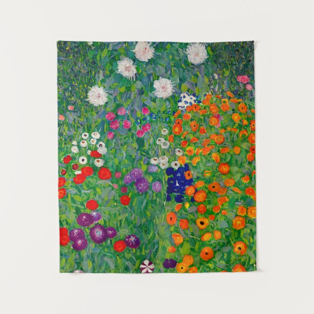 Cottage Garden Gustav Klimt Tapestry (Front)