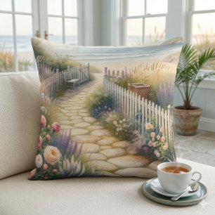 Cottage Garden Path to the Sea Cushion