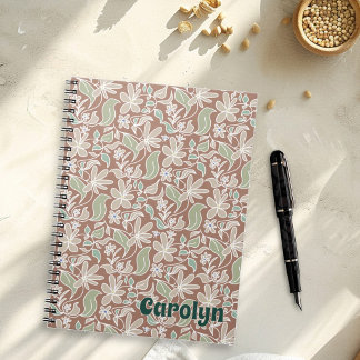 Cottage Garden Pattern Custom Notebook