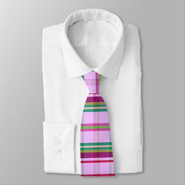 Cottage Garden Plaid LRVR Tie (Tied)