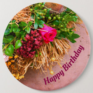 Cottage garden, Rosalinde Personalised 6 Cm Round Badge